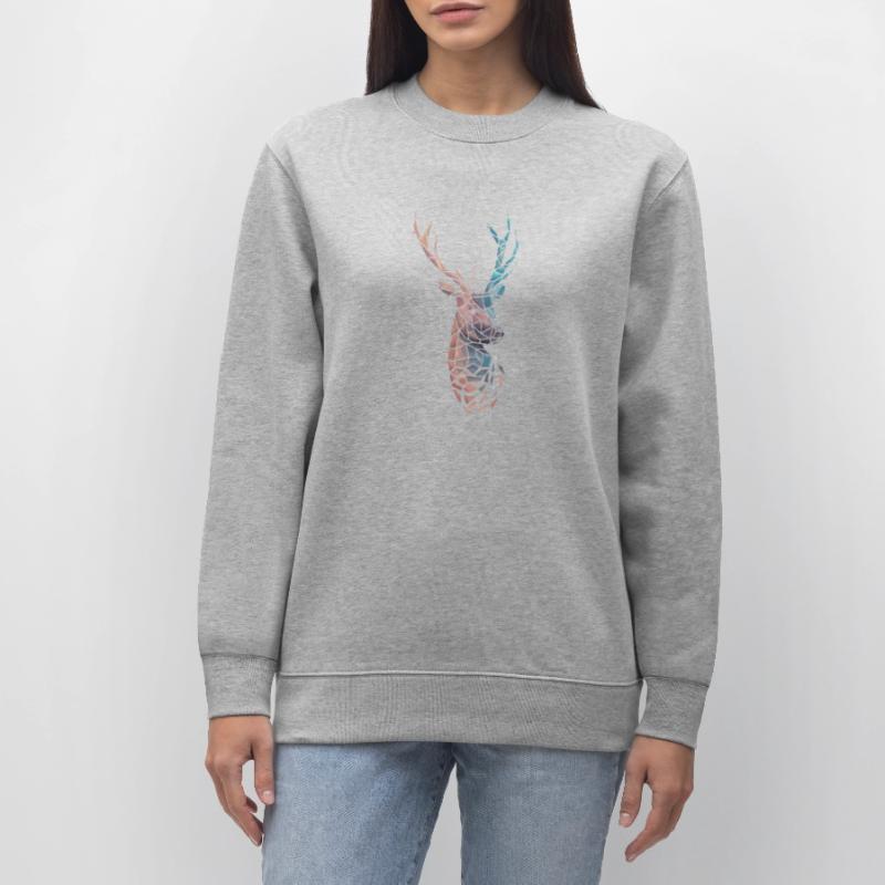 Low Poly Hirsch Gradient Stanley/Stella Unisex Bio-Sweatshirt CHANGER 