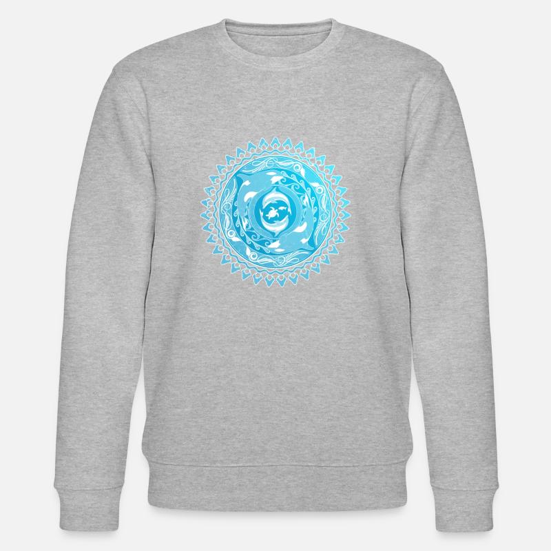 Orca Dolphin Turtle - Stanley/Stella CHANGER Unisex Organic Sweatshirt - heather grey