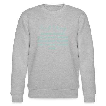 Human Design Generator "Running!" - Stanley/Stella Unisex Bio-Sweatshirt CHANGER  - Grau meliert - Vorne - Nik (191cm) & Marisol (170cm)
