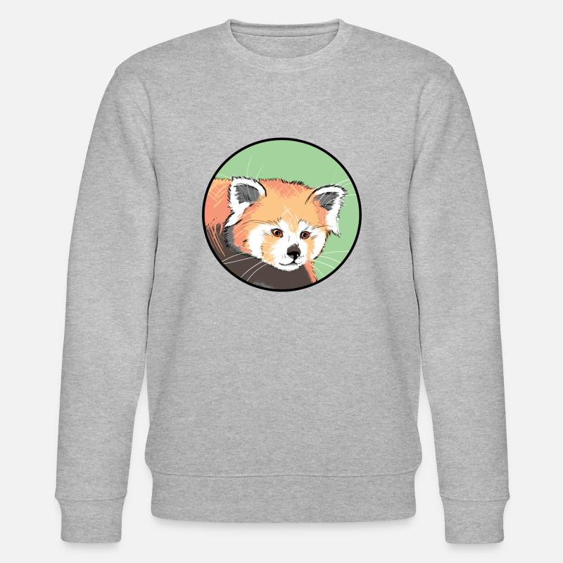 Roter Panda getragen - Stanley/Stella Unisex Bio-Sweatshirt CHANGER - Grau meliert