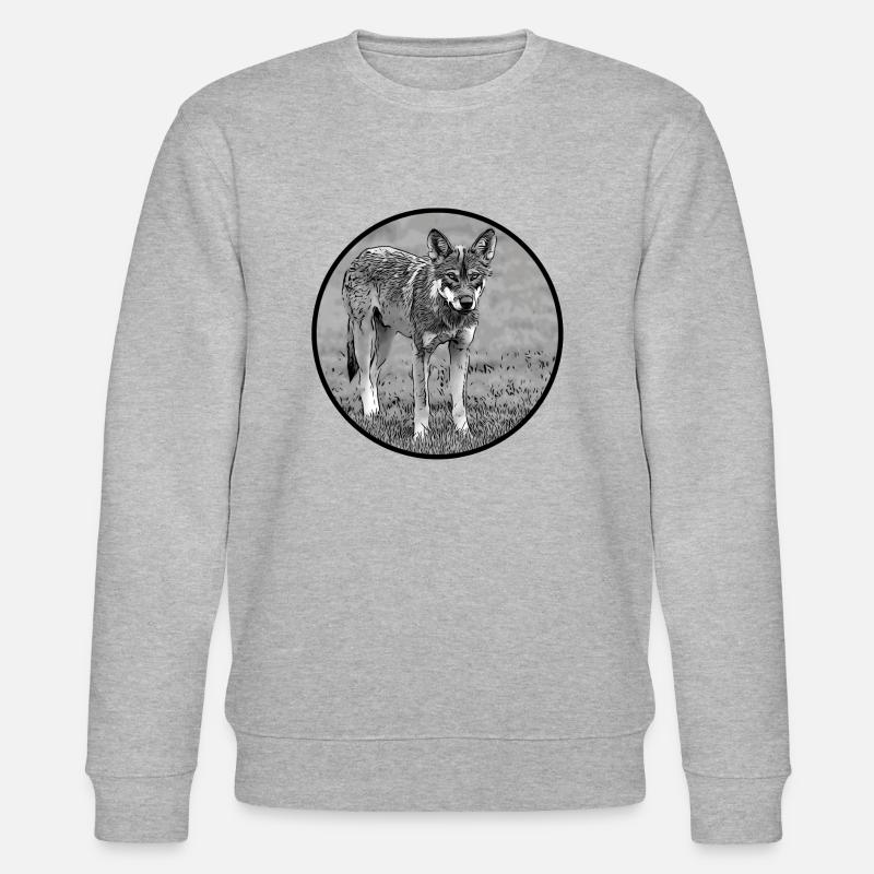 Wolf - Stanley/Stella Unisex Bio-Sweatshirt CHANGER  - Grau meliert