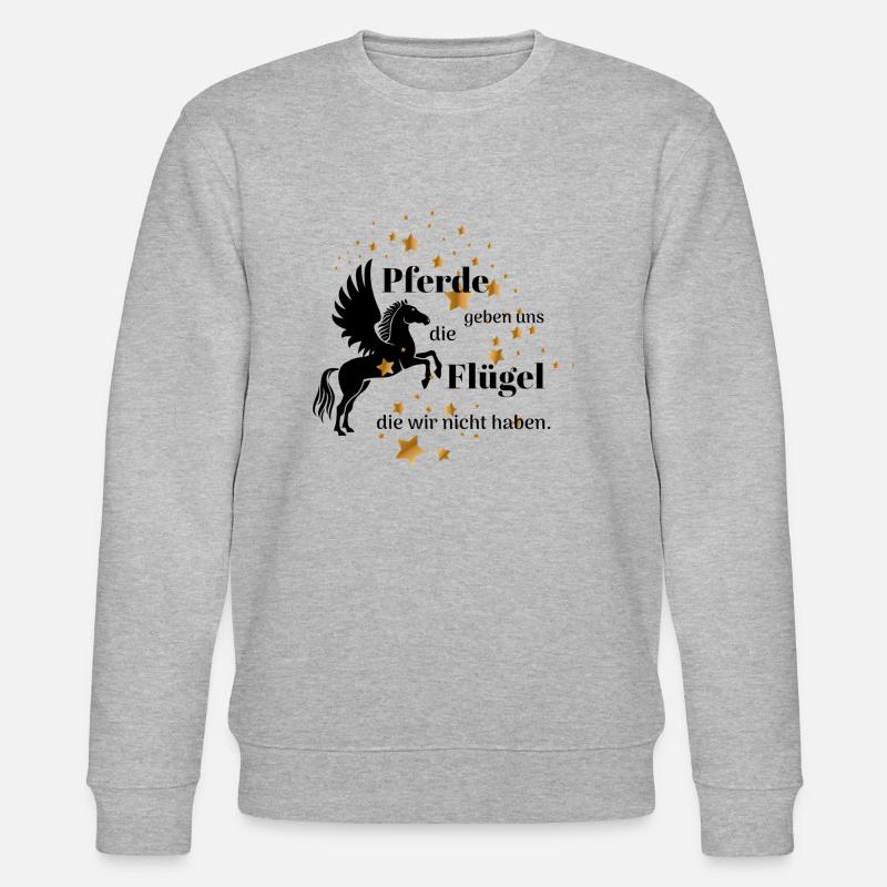 Pferde lassen Träume wahr werden - Stanley/Stella Unisex Bio-Sweatshirt CHANGER  - Grau meliert