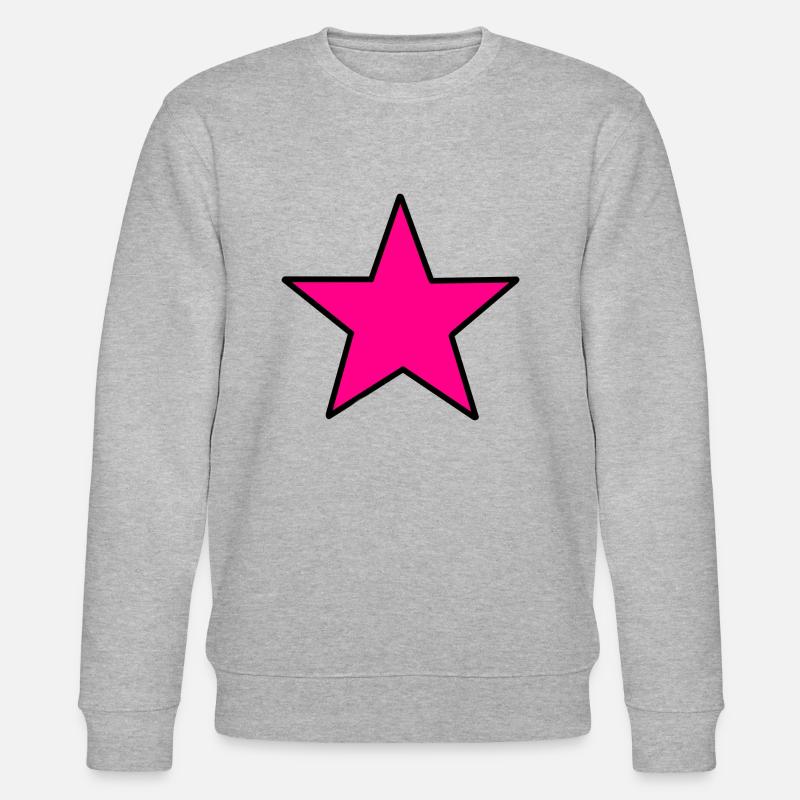 Pink Star - Stanley/Stella Unisex Bio-Sweatshirt CHANGER  - Grau meliert