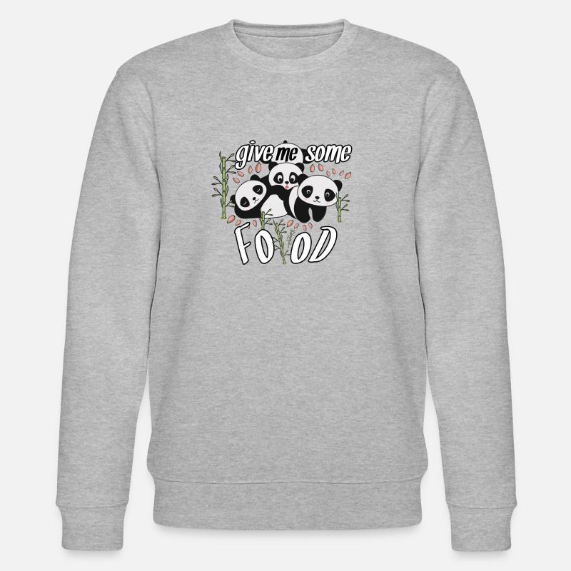 Essen - Pandas - Stanley/Stella Unisex Bio-Sweatshirt CHANGER  - Grau meliert