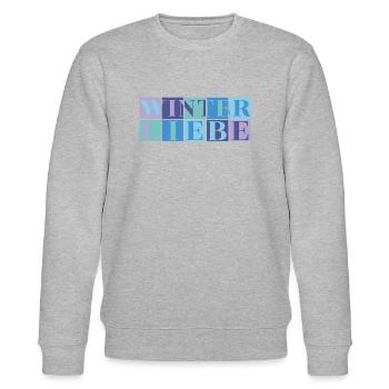 Winter Liebe - Blautöne - Stanley/Stella Unisex Bio-Sweatshirt CHANGER  - Grau meliert - Vorne - Nik (191cm) & Marisol (170cm)