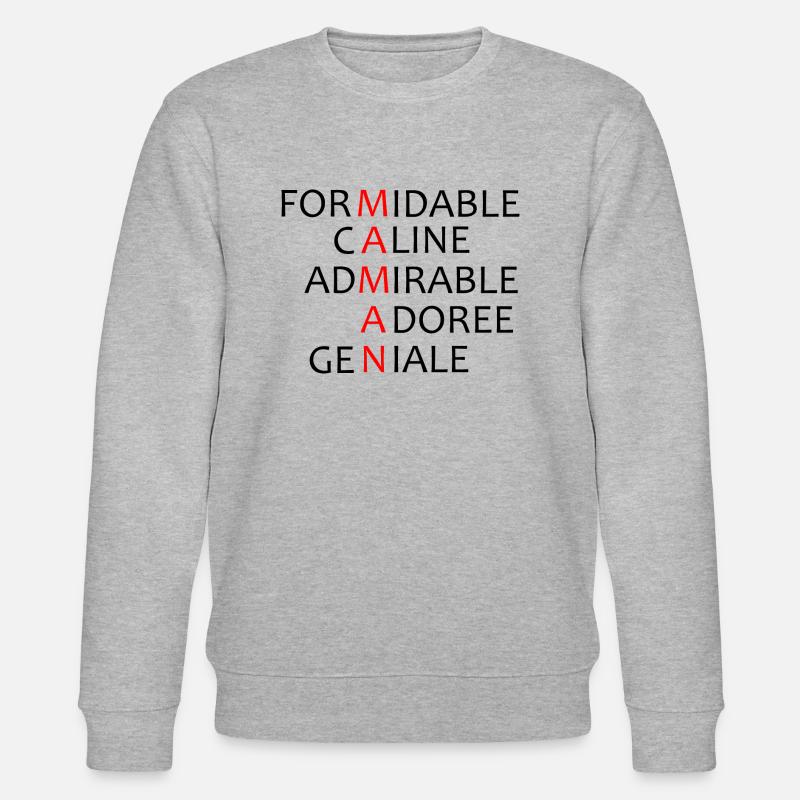 scrabble maman mots croisés - Sweat bio CHANGER Stanley/Stella Unisexe - gris chiné