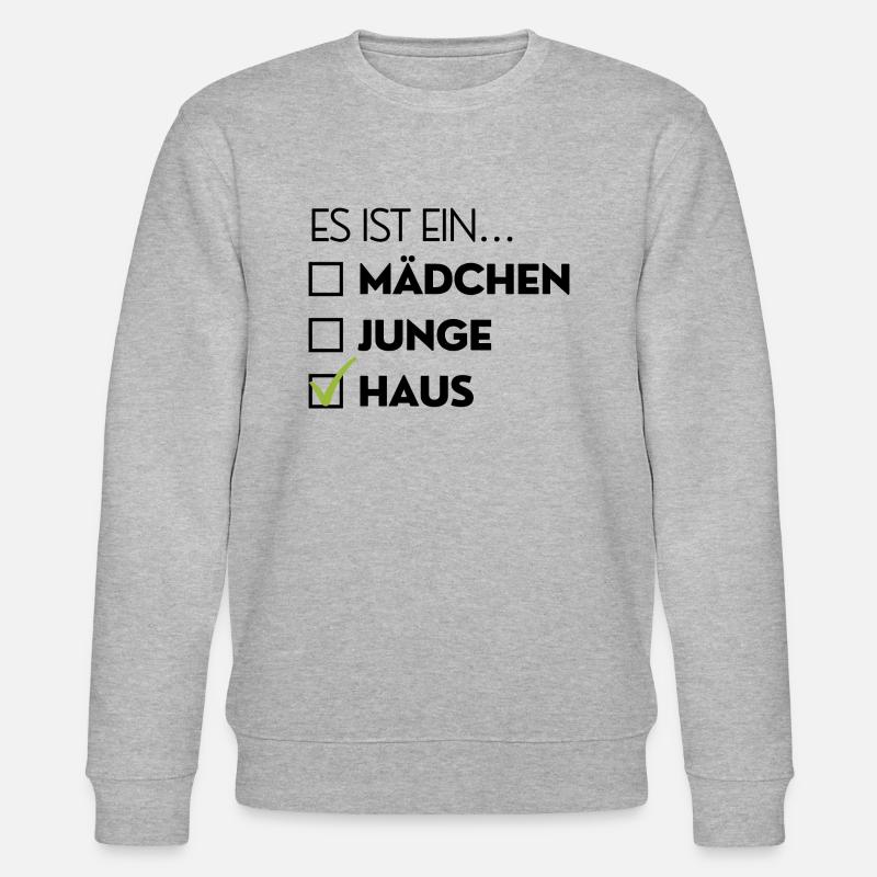 Es ist ein Haus - Stanley/Stella Unisex Bio-Sweatshirt CHANGER  - Grau meliert