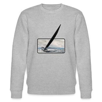 Yacht sur une vague - Sweat bio CHANGER Stanley/Stella Unisexe - gris chiné - Devant - Nik (191cm) & Marisol (170cm)