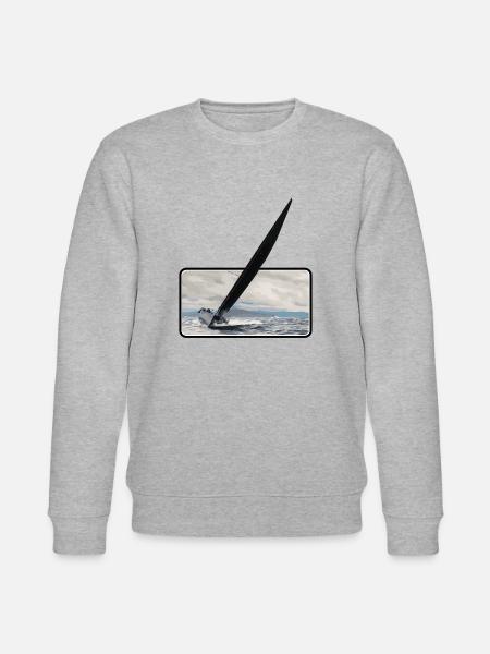 Yacht on a wave - Stanley/Stella CHANGER Unisex Organic Sweatshirt - heather grey
