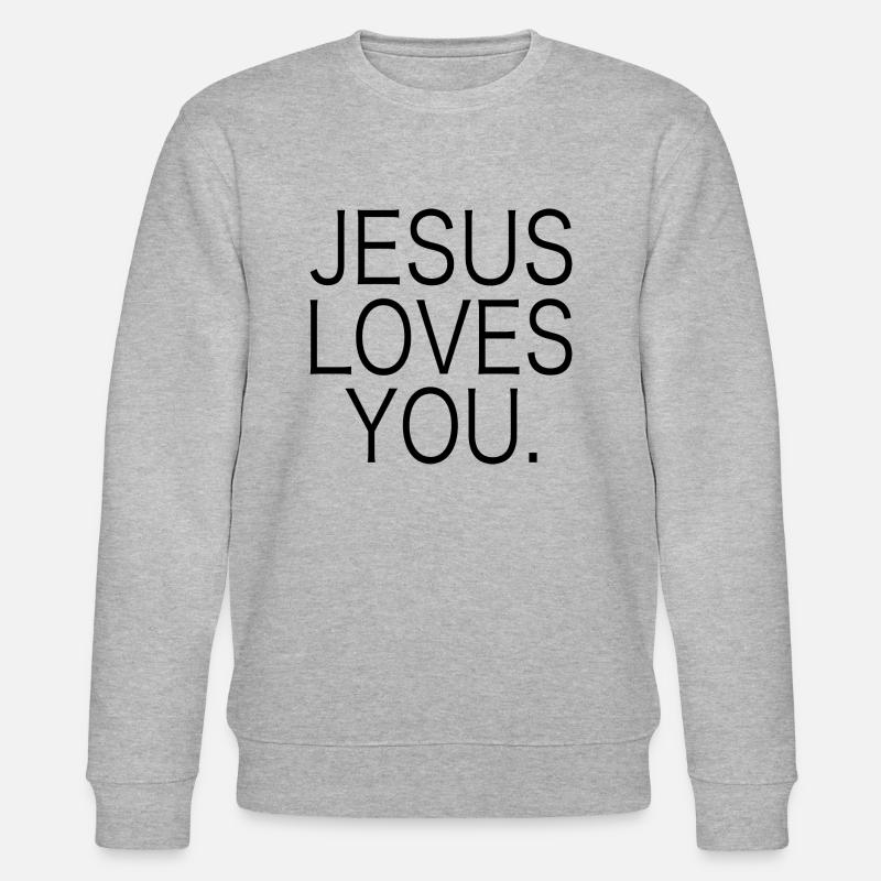 Jesus Christus Cooler Spruch Geschenk - Stanley/Stella Unisex Bio-Sweatshirt CHANGER  - Grau meliert