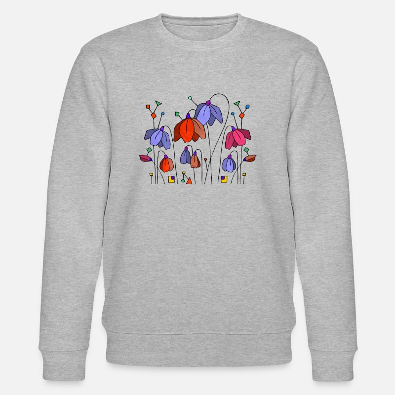 Blumen - Stanley/Stella Unisex Bio-Sweatshirt CHANGER  - Grau meliert