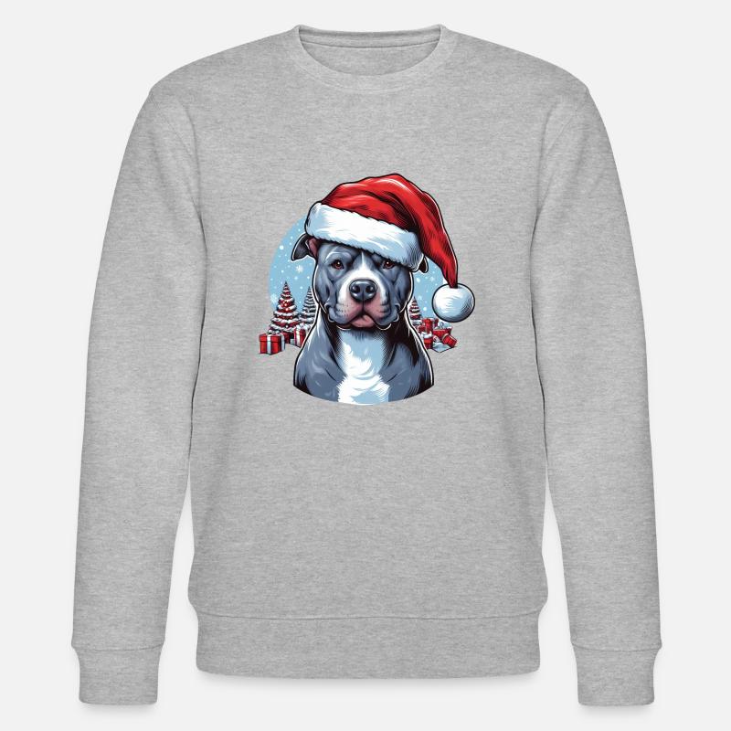 Cadeaux de Noël Pitbull - Sweat bio CHANGER Stanley/Stella Unisexe - gris chiné