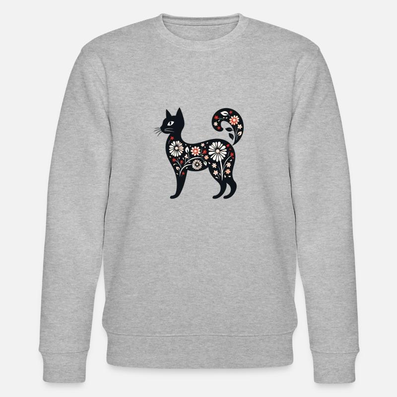 Cat Katze - Stanley/Stella Unisex Bio-Sweatshirt CHANGER  - Grau meliert