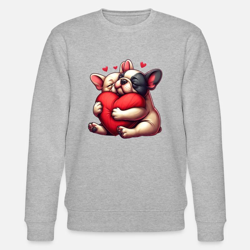 Cadeaux de Saint-Valentin Frenchie - Sweat bio CHANGER Stanley/Stella Unisexe - gris chiné