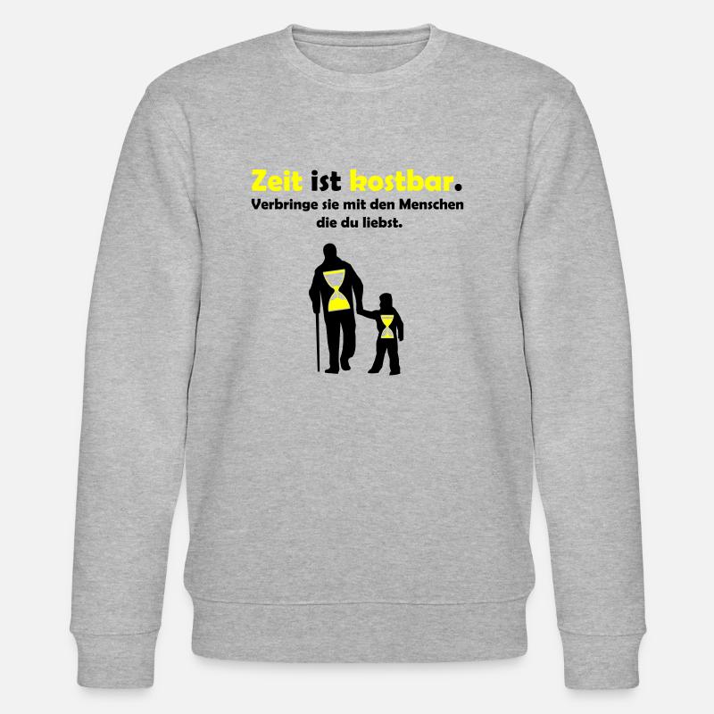 zeit ist kostbar - Stanley/Stella Unisex Bio-Sweatshirt CHANGER  - Grau meliert