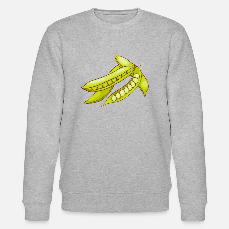 Erbsen Gartenerbsen Speiseerbsen - Stanley/Stella Unisex Bio-Sweatshirt CHANGER  - Grau meliert