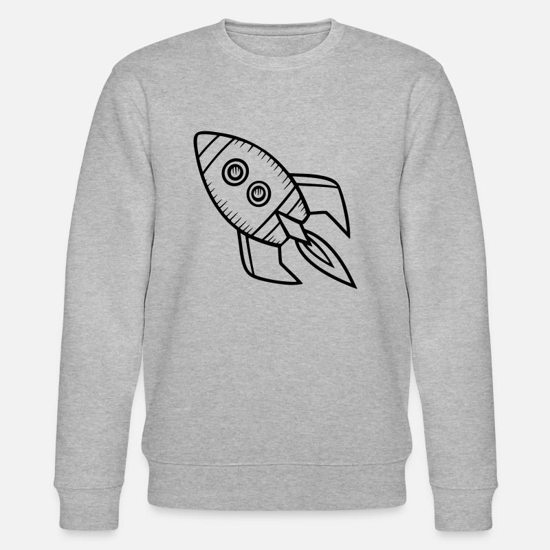 Raumschiff Rakete - Stanley/Stella Unisex Bio-Sweatshirt CHANGER  - Grau meliert