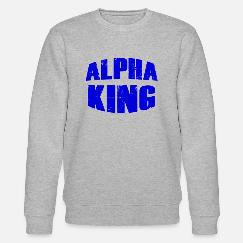 Alpha King Geschenk - Stanley/Stella Unisex Bio-Sweatshirt CHANGER  - Grau meliert