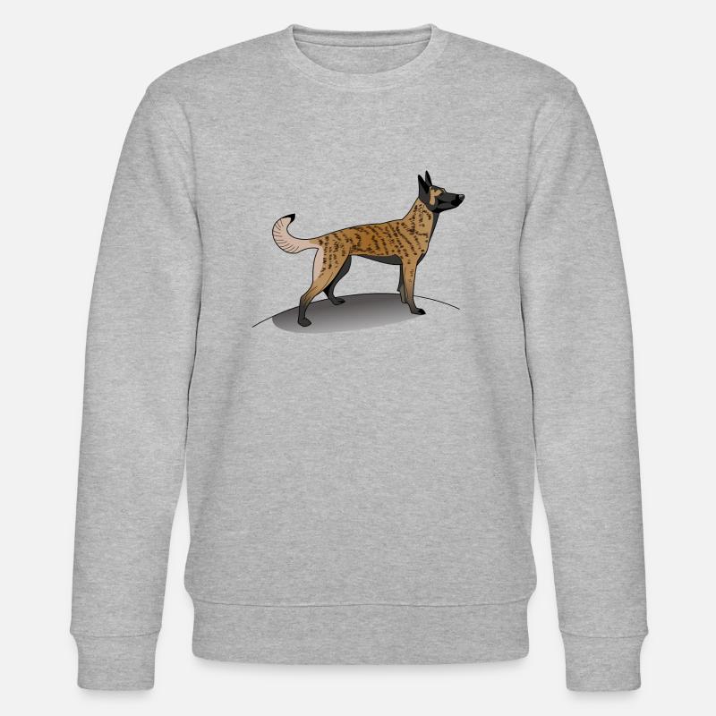 Gestromter holländischer Schäferhund - Stanley/Stella Unisex Bio-Sweatshirt CHANGER  - Grau meliert