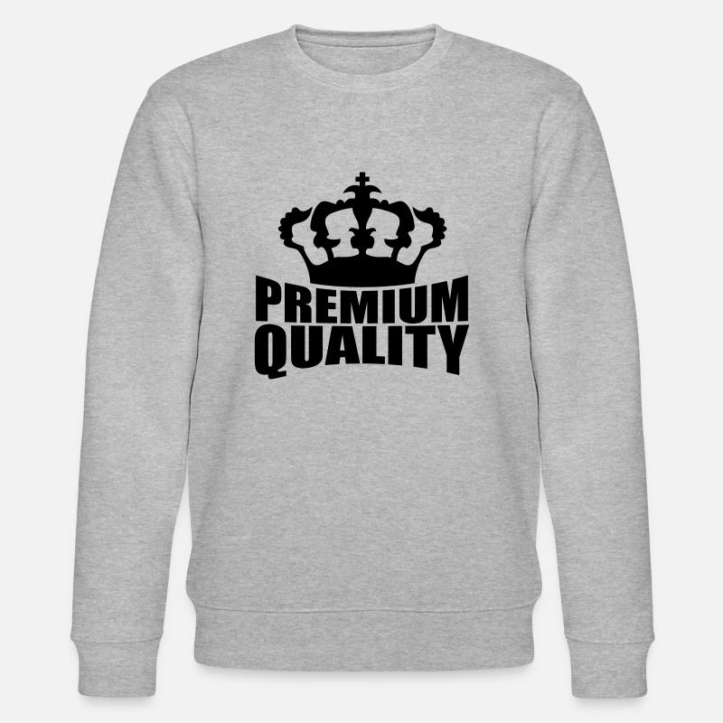 Premium Quality Crown Design - Stanley/Stella Unisex Bio-Sweatshirt CHANGER  - Grau meliert