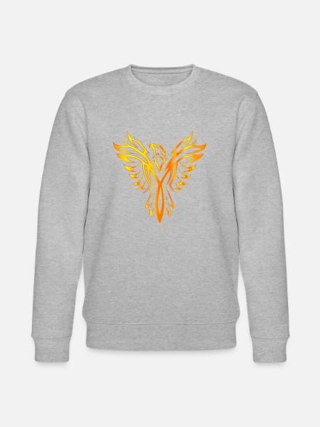 Bird phoenix wing fire - Stanley/Stella CHANGER Unisex Organic Sweatshirt - heather grey