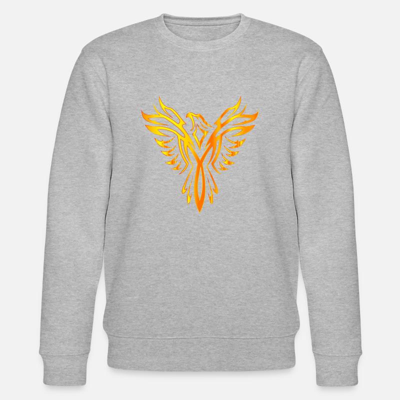Bird phoenix wing fire - Stanley/Stella CHANGER Unisex Organic Sweatshirt - heather grey