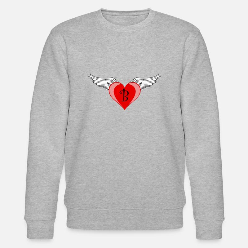 Herz B - Stanley/Stella Unisex Bio-Sweatshirt CHANGER  - Grau meliert
