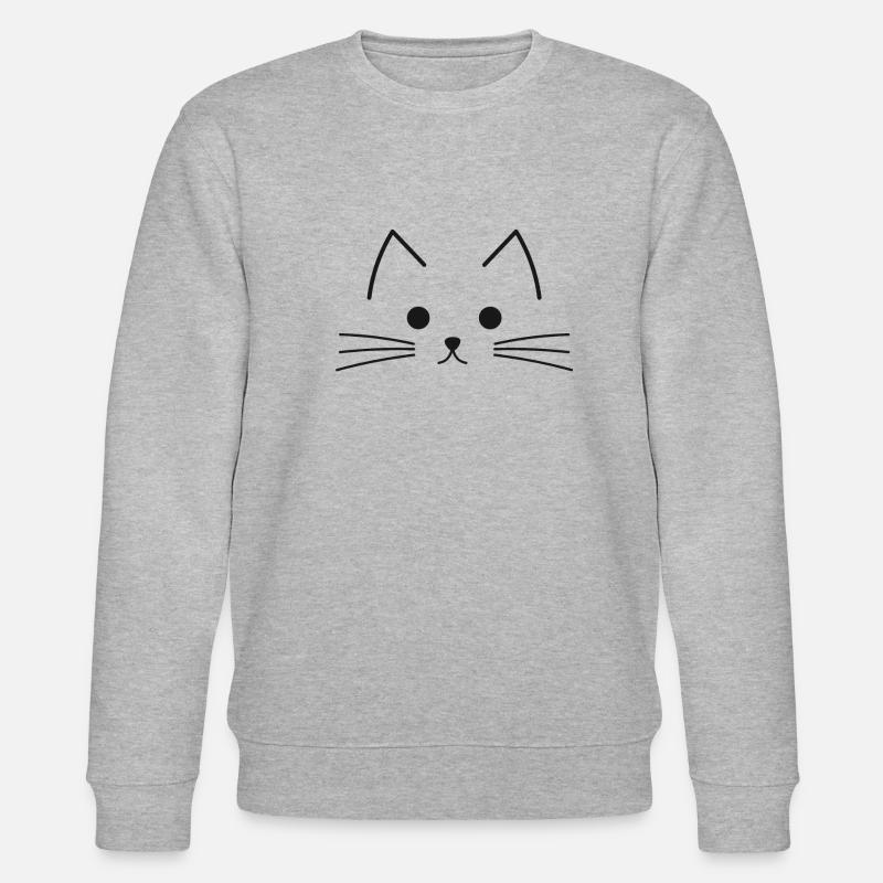 Kitty Face - Sweat bio CHANGER Stanley/Stella Unisexe - gris chiné