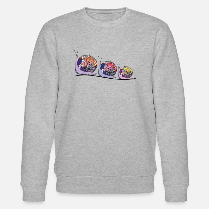 Schnecken - Stanley/Stella Unisex Bio-Sweatshirt CHANGER  - Grau meliert