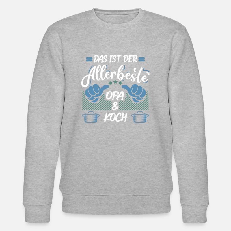 Bester Opa und Koch - Stanley/Stella Unisex Bio-Sweatshirt CHANGER  - Grau meliert