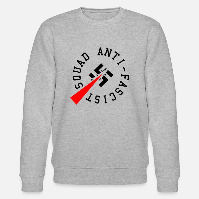 Anti-Fascist Squad (Dunkel) - Stanley/Stella Unisex Bio-Sweatshirt CHANGER  - Grau meliert