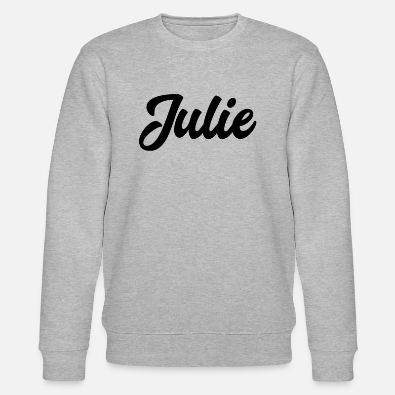 Julie Custom Text Nom d’anniversaire - Sweat bio CHANGER Stanley/Stella Unisexe - gris chiné