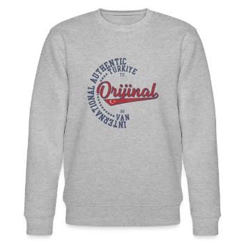 Van - Stanley/Stella CHANGER Unisex Organic Sweatshirt - heather grey - Front - Nik (191cm) & Marisol (170cm)