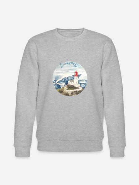 Lindesnes / Noorwegen Zuidkaap Souvenir - Stanley/Stella Uniseks bio-sweatshirt CHANGER  - grijs gemêleerd