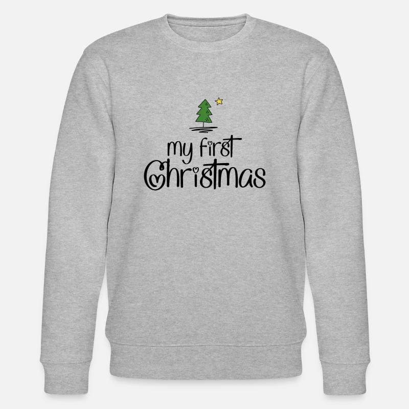 My first Christmas - Stanley/Stella Unisex Bio-Sweatshirt CHANGER  - Grau meliert