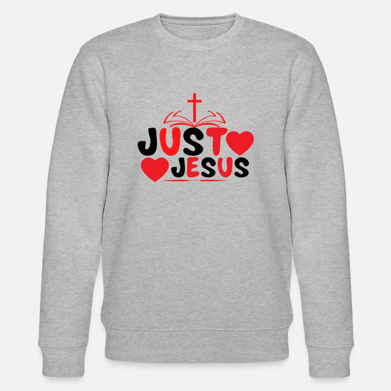 Just Jesus - Stanley/Stella Unisex Bio-Sweatshirt CHANGER  - Grau meliert