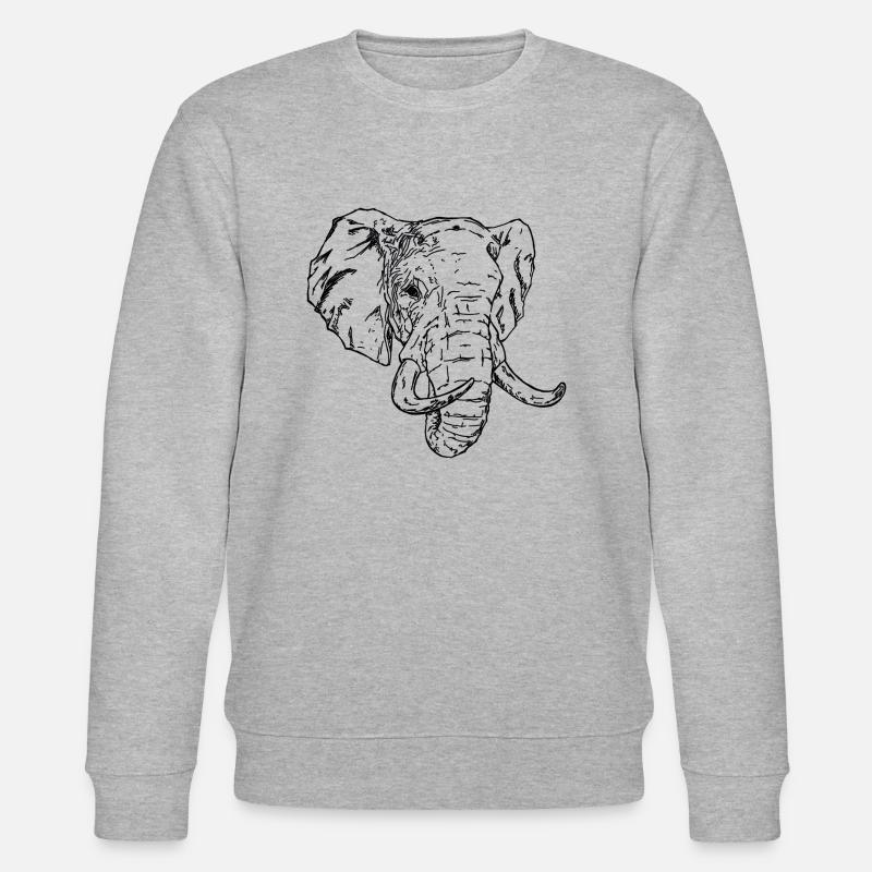 Éléphant - Sweat bio CHANGER Stanley/Stella Unisexe - gris chiné