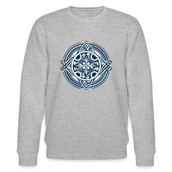 Breton folklore - Stanley/Stella CHANGER Unisex Organic Sweatshirt - heather grey - Front - Nik (191cm) & Marisol (170cm)