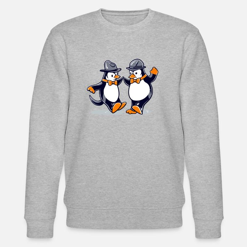 Pinguintanz Nr. 3 - Stanley/Stella Unisex Bio-Sweatshirt CHANGER  - Grau meliert