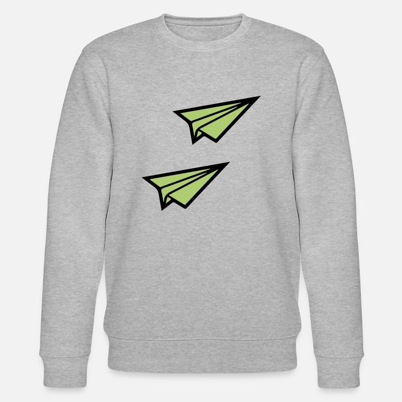papierflieger 2 - Stanley/Stella Unisex Bio-Sweatshirt CHANGER  - Grau meliert