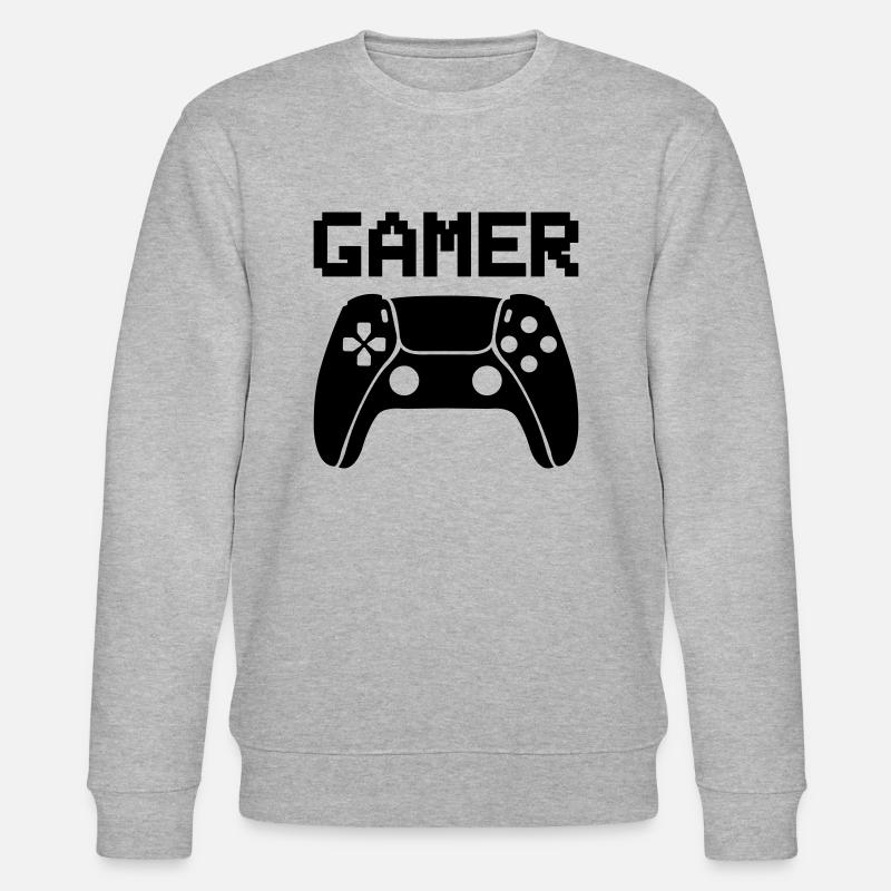 gamer controller - Stanley/Stella Unisex Bio-Sweatshirt CHANGER  - Grau meliert