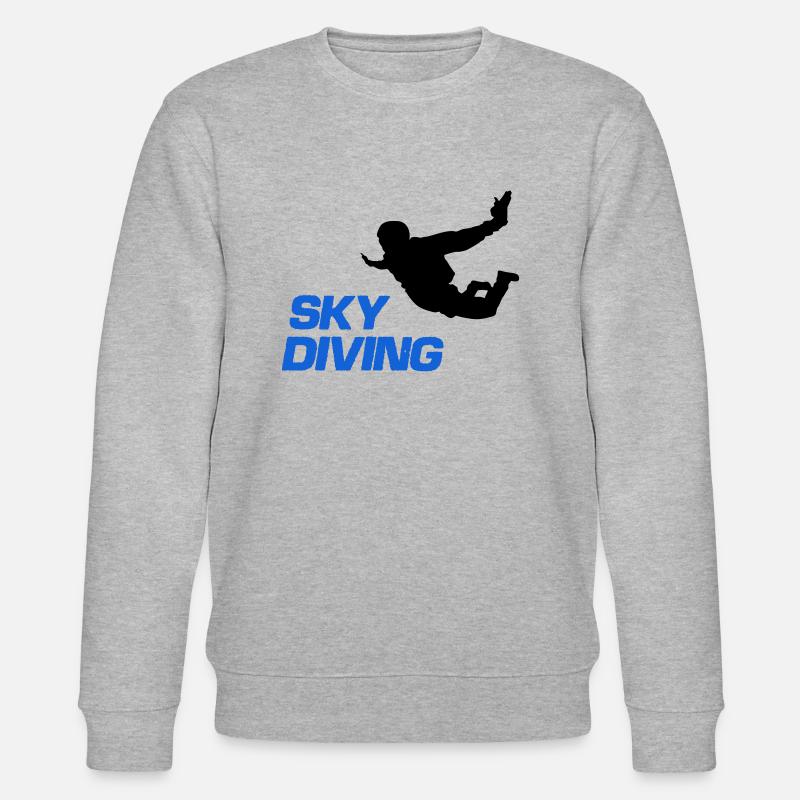 sky diving - Stanley/Stella Unisex Bio-Sweatshirt CHANGER  - Grau meliert