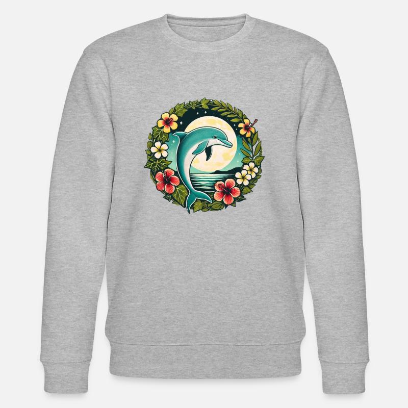 Delfin - Stanley/Stella Unisex Bio-Sweatshirt CHANGER  - Grau meliert