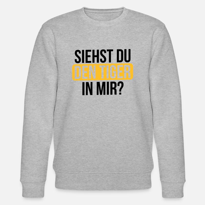 Siehst du den Tiger... - Stanley/Stella Unisex Bio-Sweatshirt CHANGER  - Grau meliert