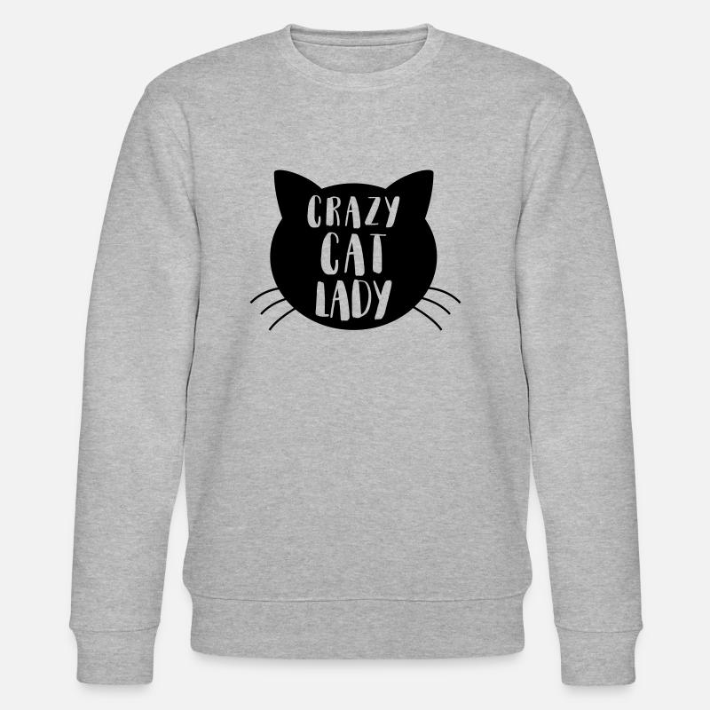 Crazy cat Lady - Stanley/Stella Unisex Bio-Sweatshirt CHANGER  - Grau meliert