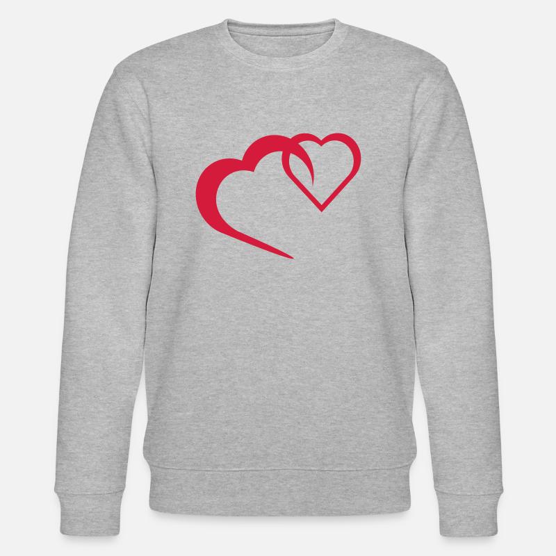 Herz Logo Nr.2 - Stanley/Stella Unisex Bio-Sweatshirt CHANGER  - Grau meliert