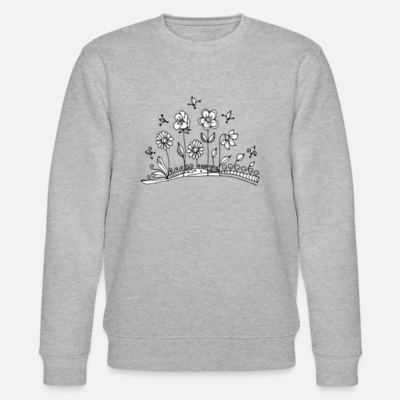 Fleurs - Sweat bio CHANGER Stanley/Stella Unisexe - gris chiné