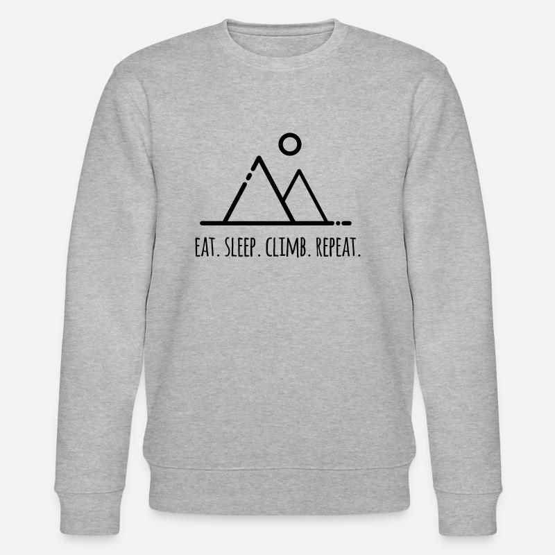 Eat.Sleep.Climb.Repeat - pour grimpeurs - Sweat bio CHANGER Stanley/Stella Unisexe - gris chiné