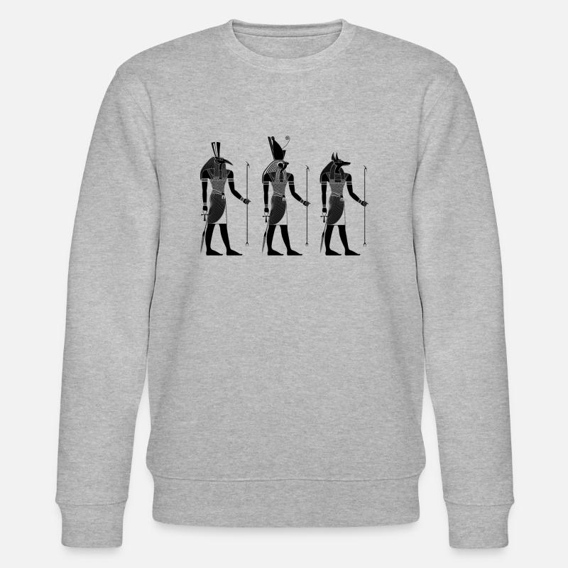 Ägypten Hieroglyphen Pyramiden - Stanley/Stella Unisex Bio-Sweatshirt CHANGER  - Grau meliert