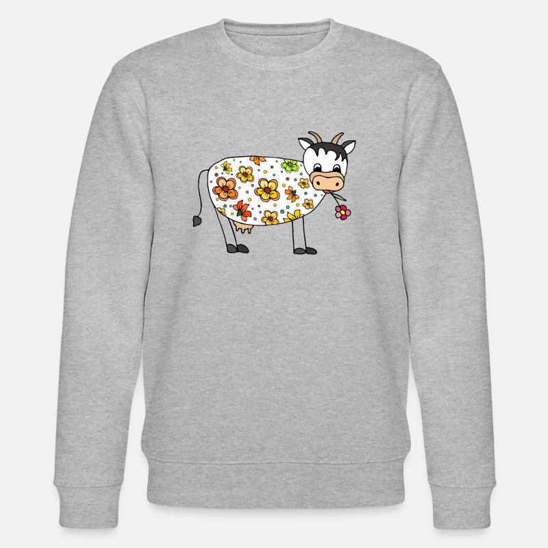 Kuh - Stanley/Stella Unisex Bio-Sweatshirt CHANGER  - Grau meliert